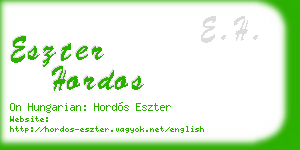 eszter hordos business card